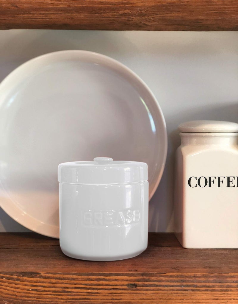 Fox Run 6238 Porcelain Grease Container, White - Image 4